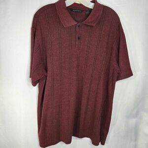 A[X]IST Red & Black Short Sleeve 2-Button Camp /Bowling Shirt Size XLarge